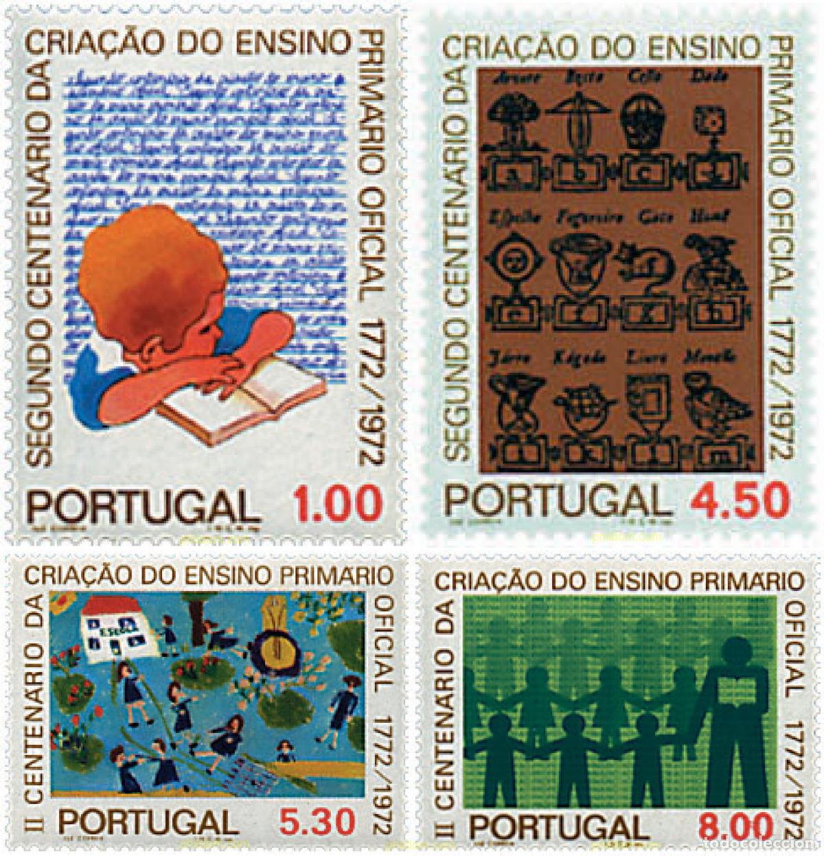 Sellos: 69284 MNH PORTUGAL 1973 BICENTENARIO DE LA ENSE&Ntilde;ANZA PRIMARIA OFICIAL
