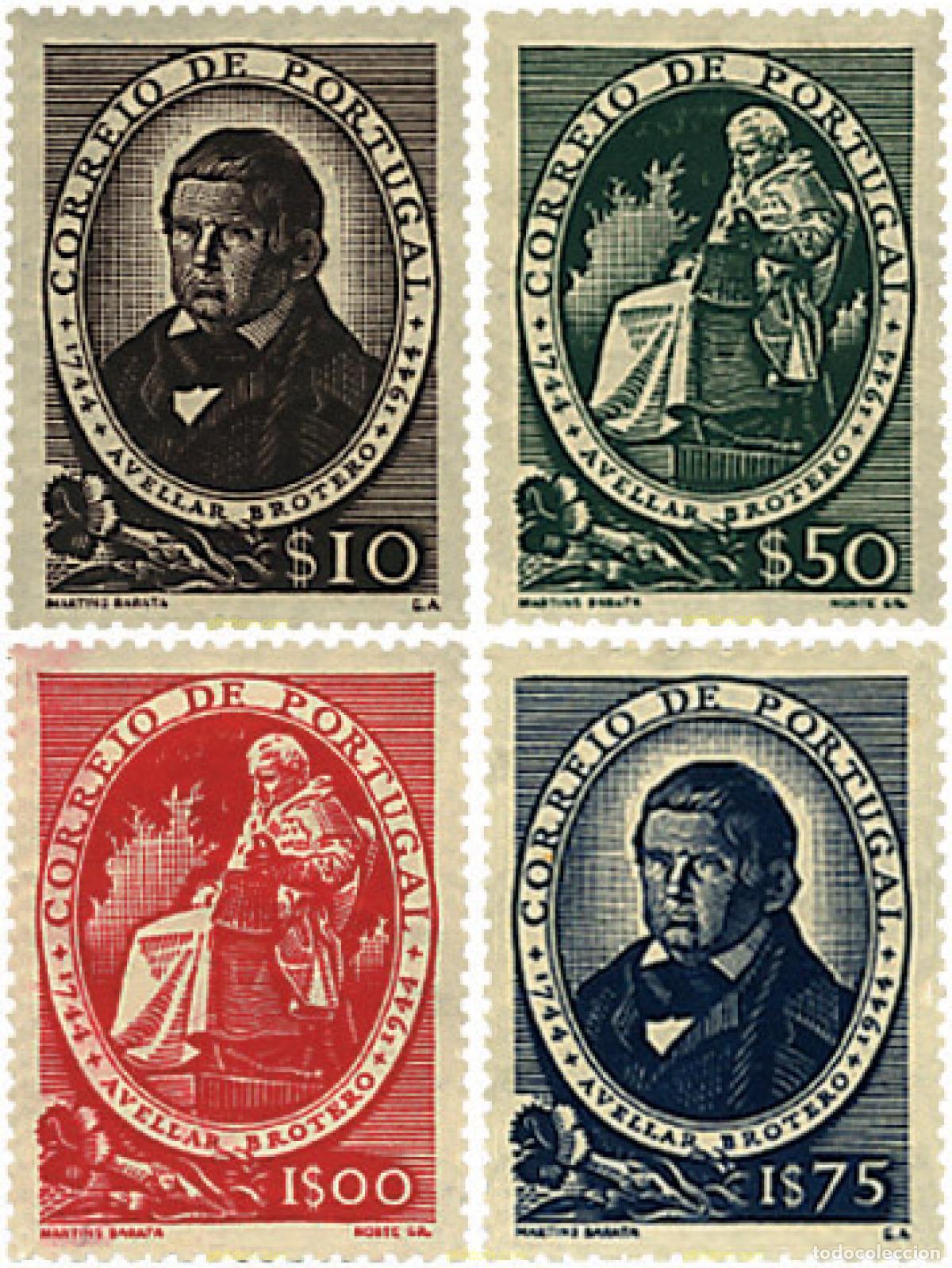 Sellos: 632997 HINGED PORTUGAL 1944 BICENTENARIO DEL NACIMIENTO DEL BOTANICO FELIX AVELLAR BROTERO