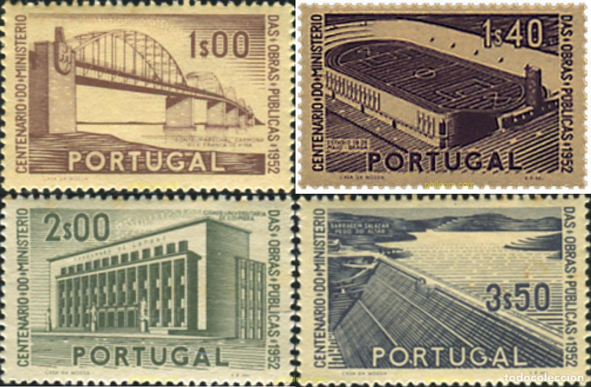 Sellos: 69269 MNH PORTUGAL 1952 ESTADIO 28 DE MAYO EN BRAGA