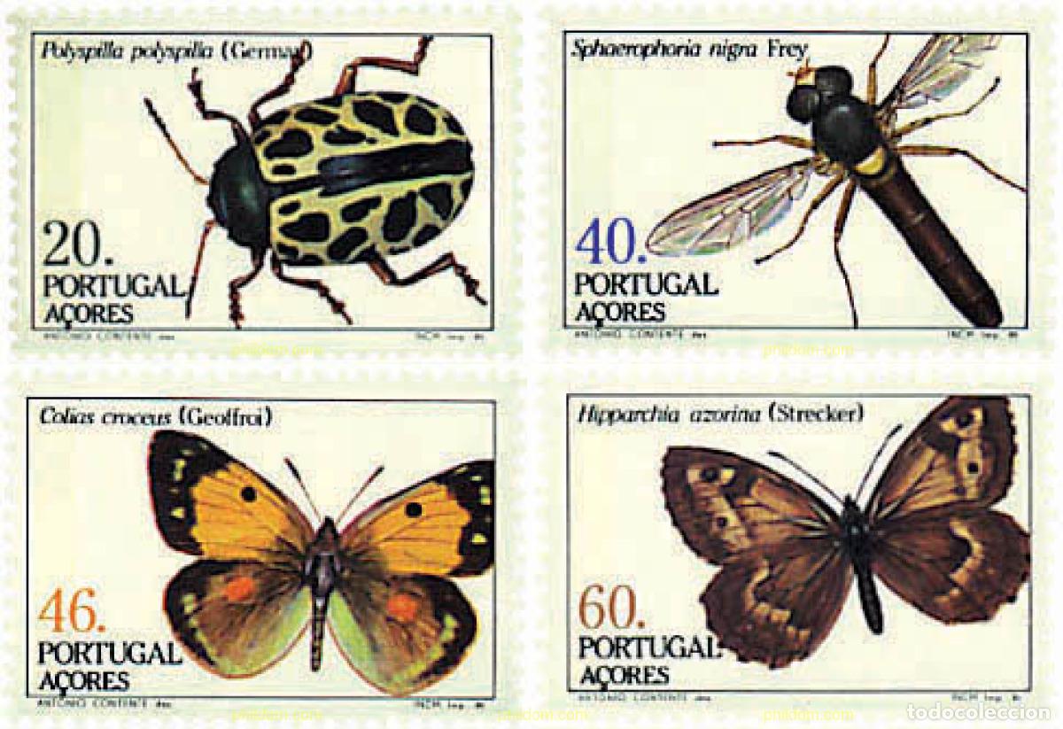 Sellos: 75592 MNH AZORES 1985 INSECTOS