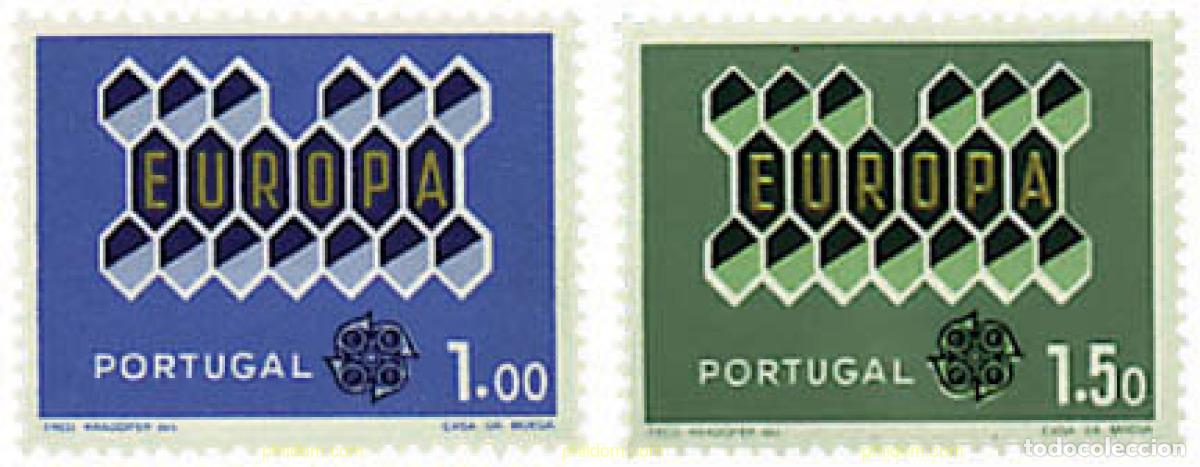 Sellos: 230766 MNH PORTUGAL 1962 EUROPA CEPT. ARBOL CON 19 HOJAS
