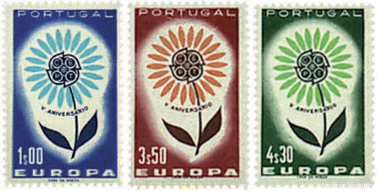 Sellos: 97465 MNH PORTUGAL 1964 EUROPA CEPT. MARGARITA CON 22 PETALOS