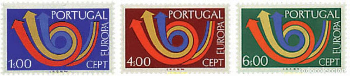 Sellos: 62247 MNH PORTUGAL 1973 EUROPA CEPT. CORNETA POSTAL