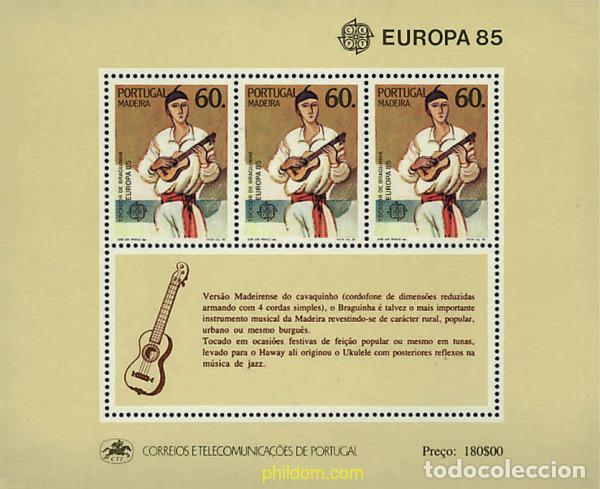 Stamps: 62599 MNH MADEIRA 1985 EUROPA CEPT. A&Ntilde;O EUROPEO DE LA MUSICA