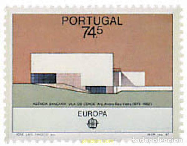 Sellos: 88221 MNH PORTUGAL 1987 EUROPA CEPT. ARQUITECTURA MODERNA