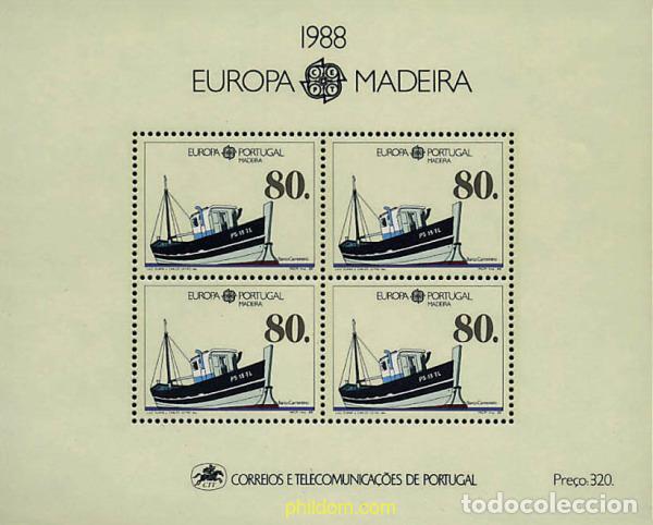 Sellos: 62698 MNH MADEIRA 1988 EUROPA CEPT. TRANSPORTE Y MEDIOS DE COMUNICACION