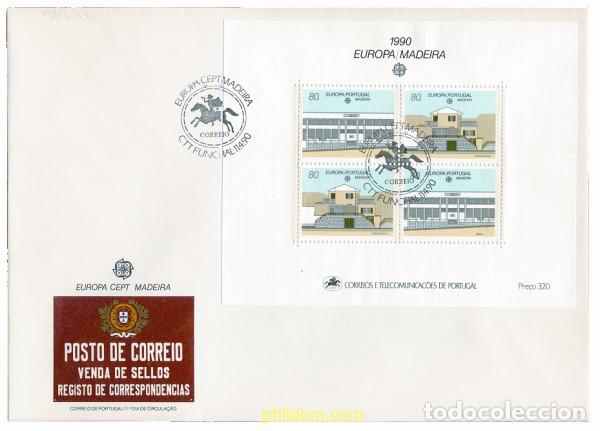Sellos: 24235 MNH MADEIRA 1990 EUROPA CEPT. OFICINAS POSTALES