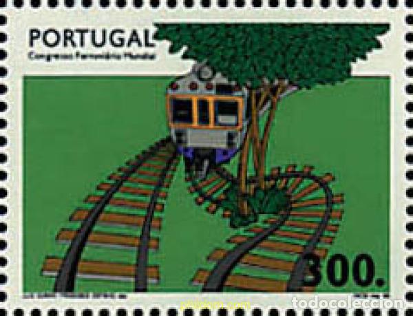 Sellos: 353921 MNH PORTUGAL 1993 CONGRESO MUNDIAL DE FERROCARRILES