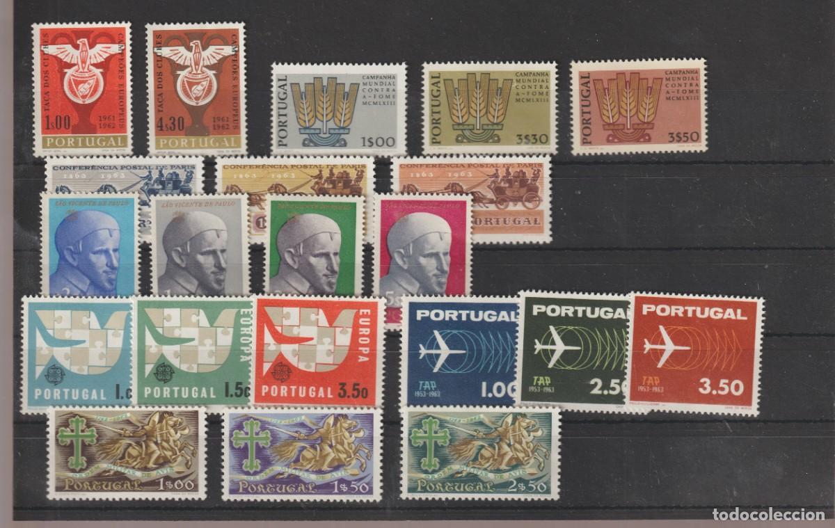 Sellos: Portugal 1963 - A&ntilde;o completo Yvert 914/934 nuevos sin goma