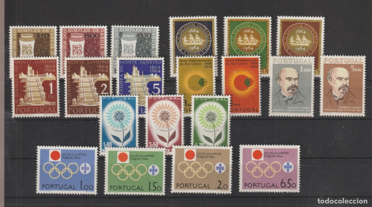 Sellos: Portugal 1964 - A&ntilde;o completo Yvert 935/954 nuevos sin goma