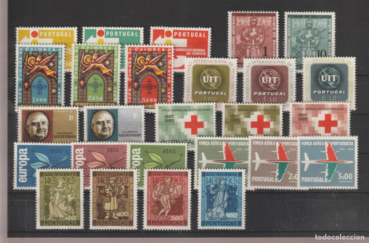 Sellos: Portugal 1965 - A&ntilde;o completo Yvert 955/980 nuevos sin goma