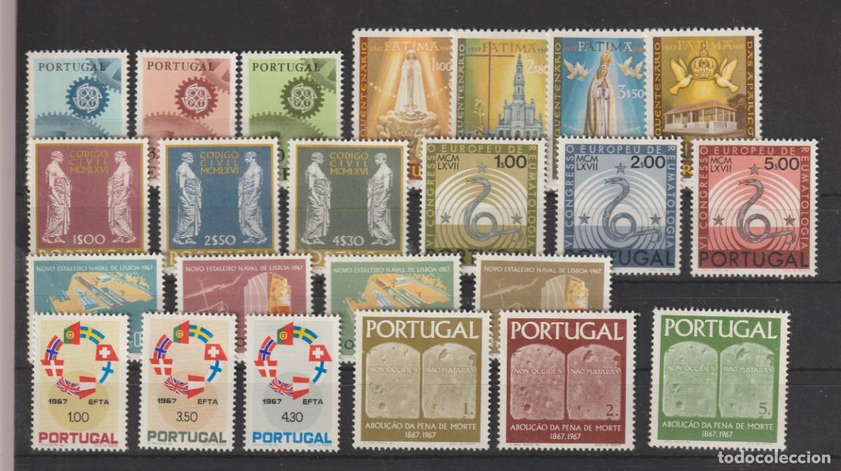 Sellos: Portugal 1967 - A&ntilde;o completo Yvert 1007/1029 nuevos sin goma