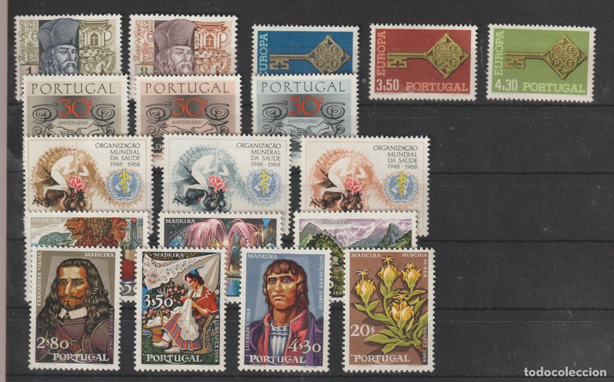 Sellos: Portugal 1968 - A&ntilde;o completo Yvert 1030/1047 nuevos sin goma