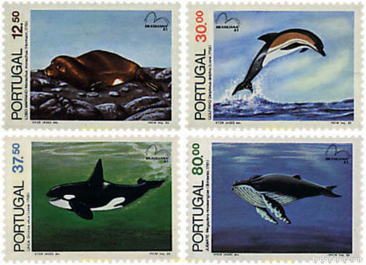 Sellos: 30568 MNH PORTUGAL 1983 ESPECIES MARINAS AMENAZADAS DE LA COSTA PORTUGUESA