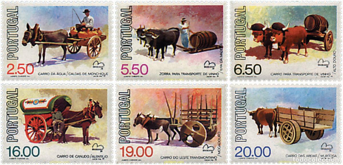 Sellos: 69327 MNH PORTUGAL 1979 BRASILIANA 79. CARRETAS POPULARES PORTUGUESAS