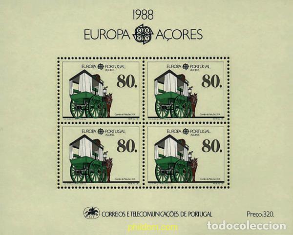 Sellos: 69792 MNH AZORES 1988 EUROPA CEPT. TRANSPORTE Y MEDIOS DE COMUNICACION