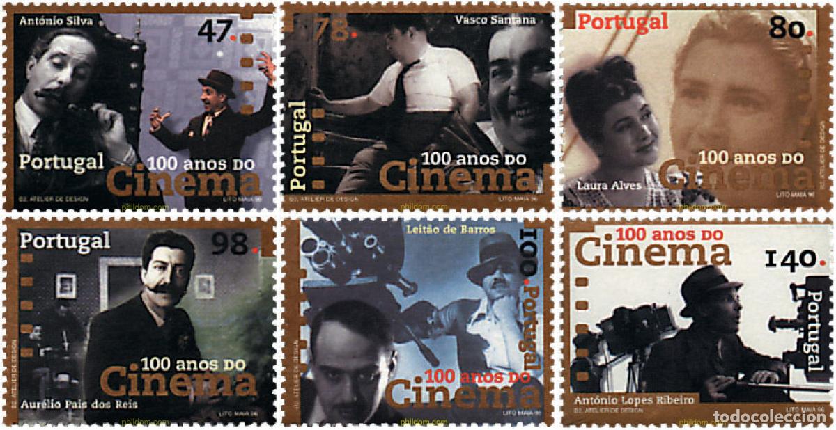 Briefmarken: 87130 MNH PORTUGAL 1996 CENTENARIO DEL CINE. RETRATOS DE ACTORES Y DIRECTORES