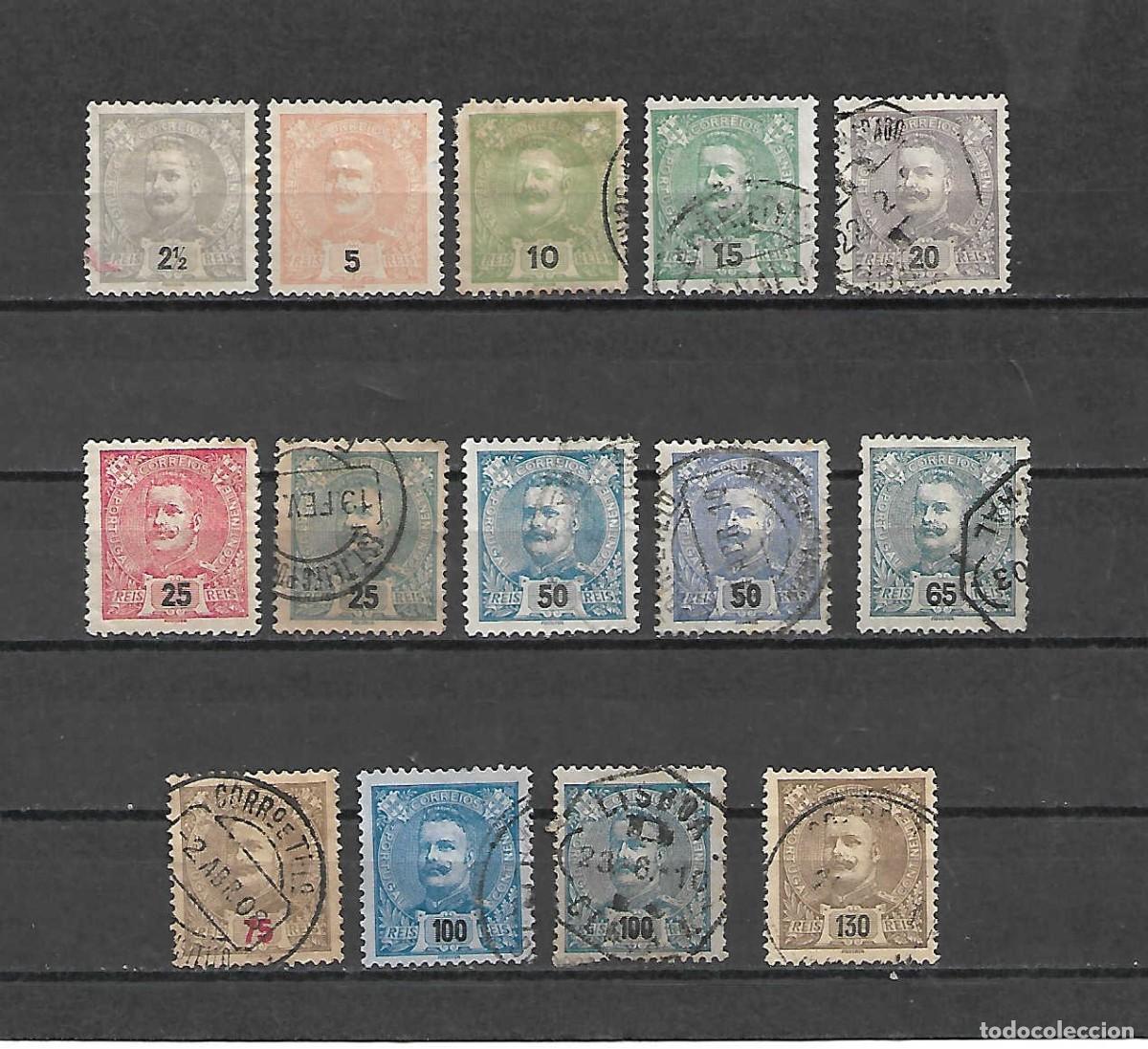 Sellos: Carlos I, rey . PORTUGAL . sellos a&ntilde;os 1895/1905