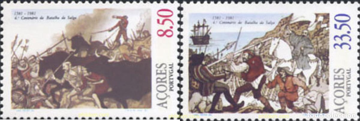 Sellos: 126398 MNH AZORES 1981 4 CENTENARIO DE LA BATALLA DE SALGA