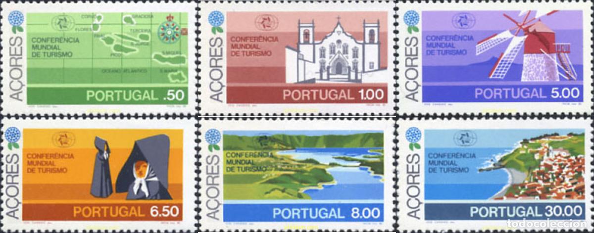 Sellos: 126397 MNH AZORES 1980 CONFERENCIA MUNDIAL DE TURISMO EN AZORES