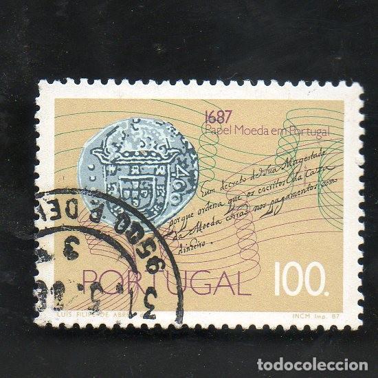 Sellos: FILA SELO PORTUGAL 1987 AF-1813 YT-1707 EMISS&Atilde; PAPEL MOEDA EM PORTUGAL CIRCULAR