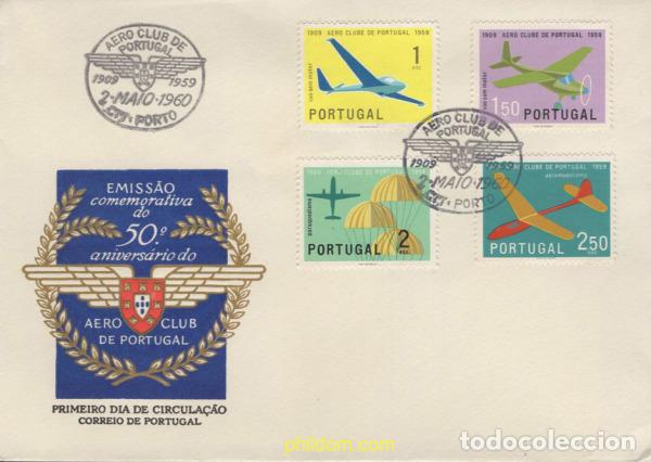 Sellos: 377002 MNH PORTUGAL 1960 50 ANIVERSARIO DEL AEROCLUB DE PORTUGAL