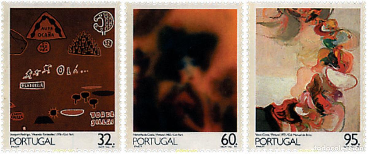 Sellos: 87798 MNH PORTUGAL 1990 PINTURAS PORTUGUESAS DEL SIGLO XX