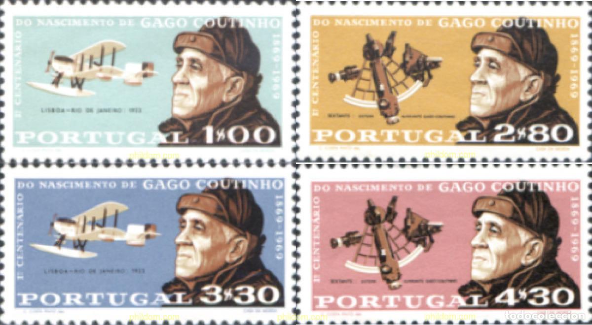 Sellos: 69280 MNH PORTUGAL 1969 CENTENARIO DEL NACIMIENTO DE GAGO COUTINHO