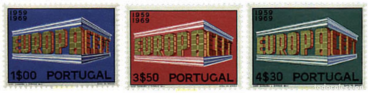 Sellos: 62182 MNH PORTUGAL 1969 EUROPA CEPT. 10 ANIVERSARIO DE LA CEPT