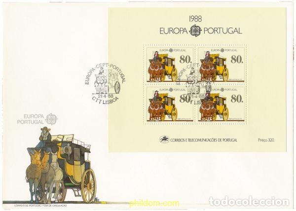 Sellos: 24168 MNH PORTUGAL 1988 EUROPA CEPT. TRANSPORTE Y MEDIOS DE COMUNICACION