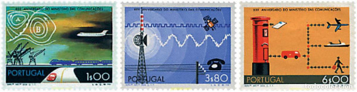 Sellos: 57147 MNH PORTUGAL 1973 25 ANIVERSARIO DEL MINISTERIO DE COMUNICACIONES