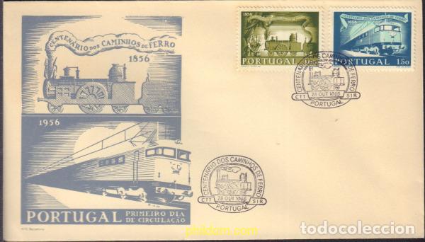 Sellos: 391521 MNH PORTUGAL 1956 CENTENARIO DEL FERROCARRIL