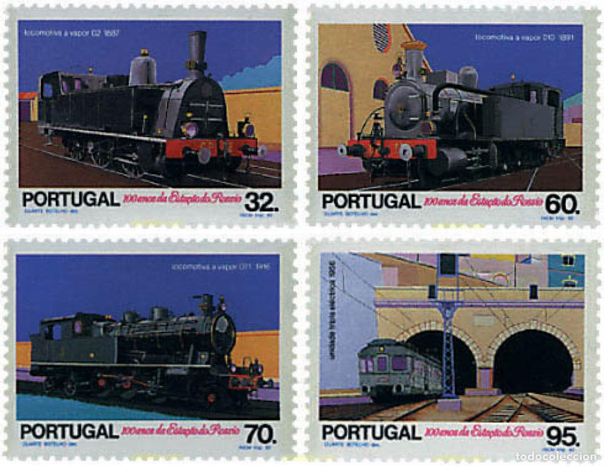 Sellos: 87806 MNH PORTUGAL 1990 CENTENARIO DE LA ESTACION DEL ROSSIO
