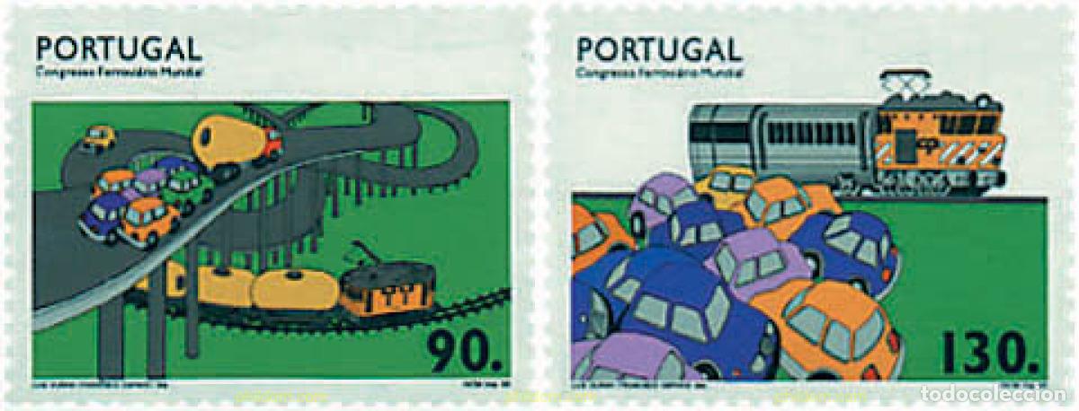 Sellos: 87624 MNH PORTUGAL 1993 CONGRESO MUNDIAL DE FERROCARRILES