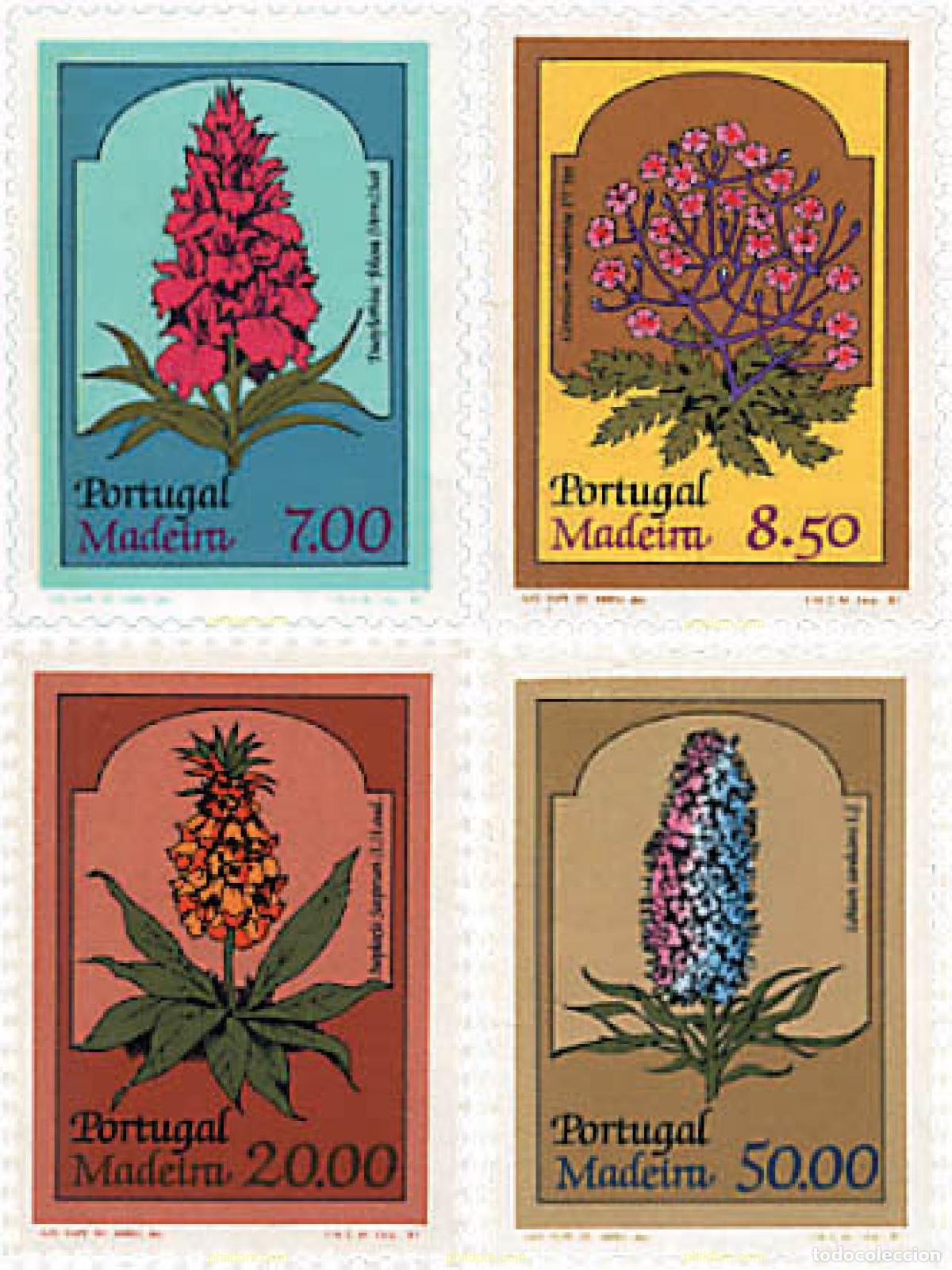 Sellos: 95222 MNH MADEIRA 1981 FLORES REGIONALES