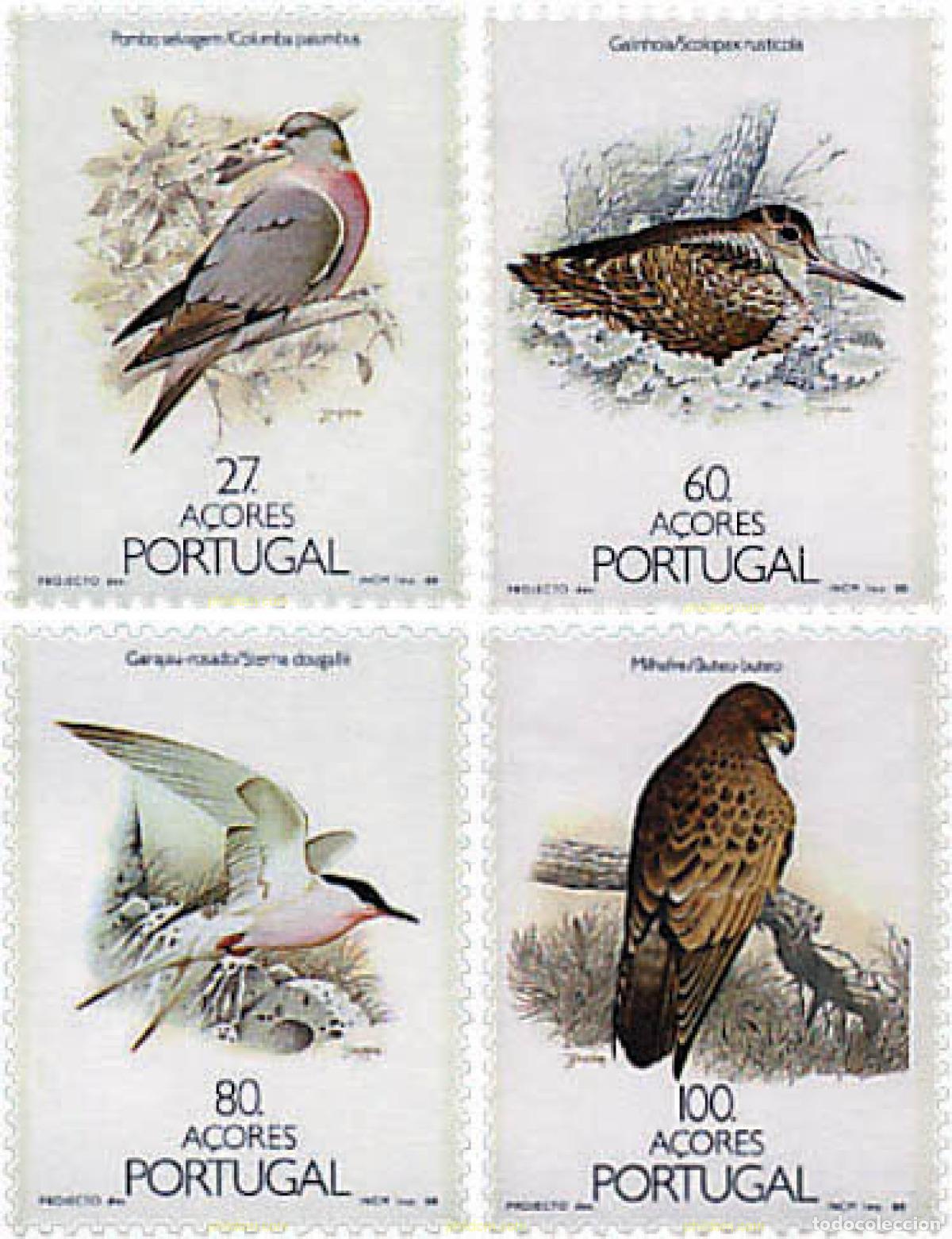 Sellos: 69791 MNH AZORES 1988 AVES