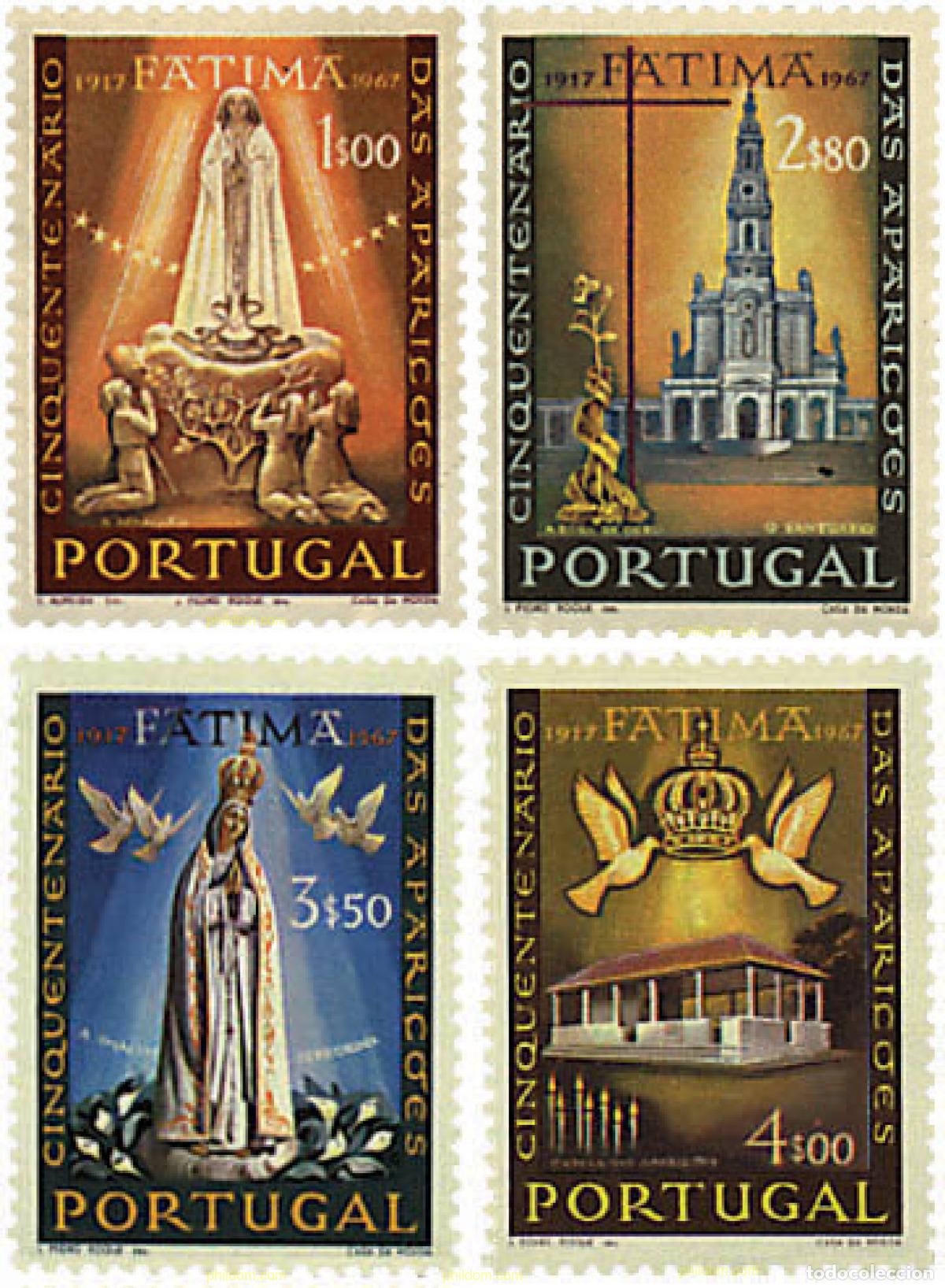 Sellos: 69279 MNH PORTUGAL 1967 50 ANIVERSARIO DE LA APARICION DE LA VIRGEN DE FATIMA