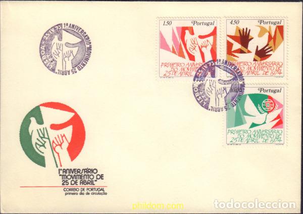 Sellos: 399464 MNH PORTUGAL 1975 PRIMER ANIVERSARIO DEL MOVIMIENTO DEL 25 DE ABRIL