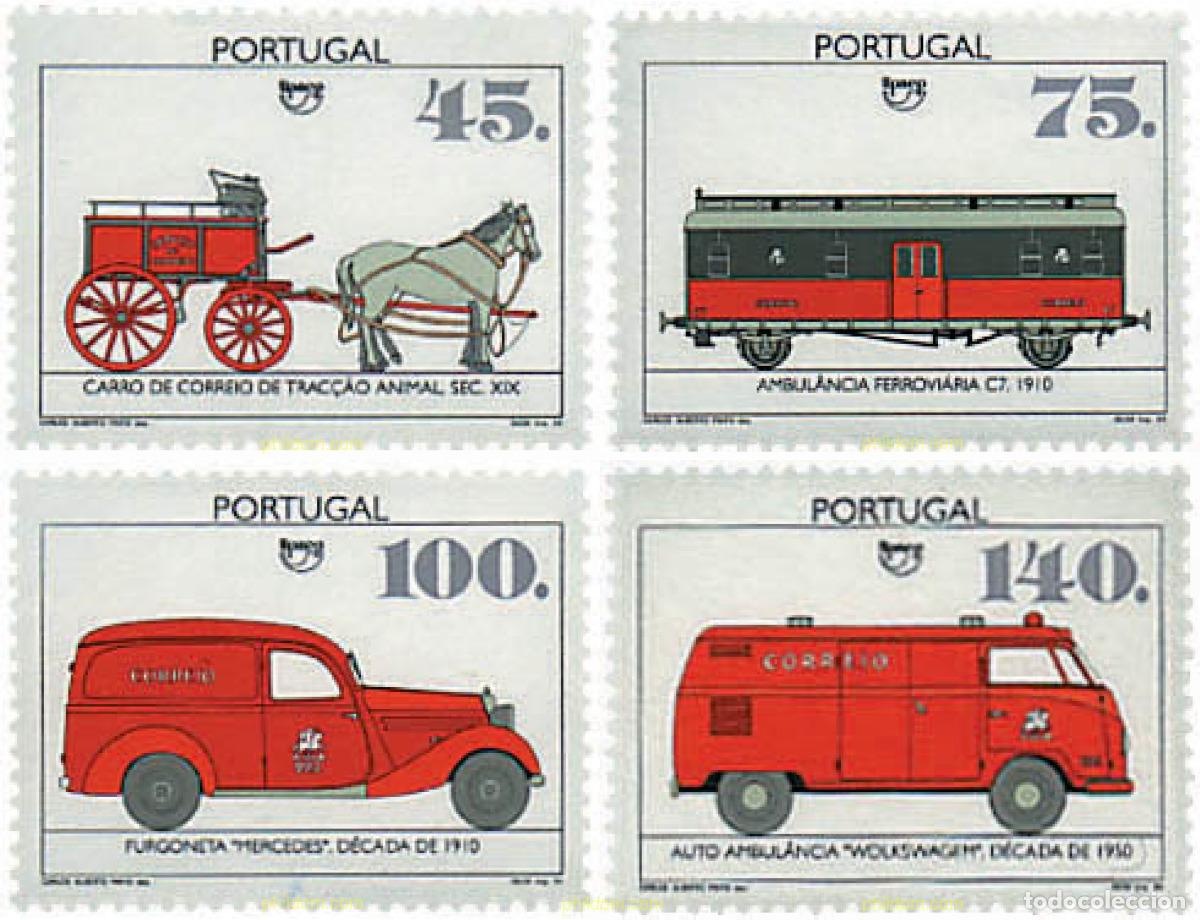 Sellos: 87590 MNH PORTUGAL 1994 AMERICA-UPAEP 1994 - TRANSPORTES POSTALES