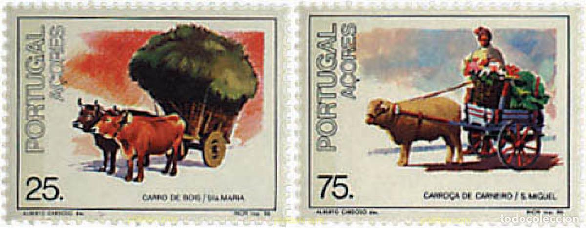Sellos: 69790 MNH AZORES 1986 TRANSPORTES TRADICIONALES DE AZORES.