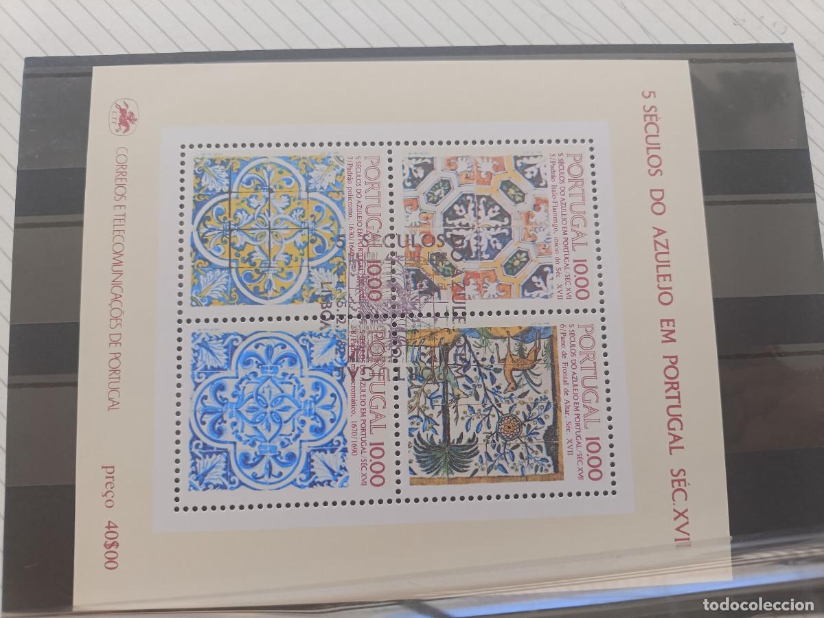 Sellos: Portugal. Azulejos. Hojita bloque