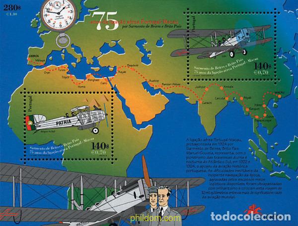Briefmarken: 86766 MNH PORTUGAL 1999 75 ANIVERSARIO DE LA LINEA AEREA PORTUGAL MACAO