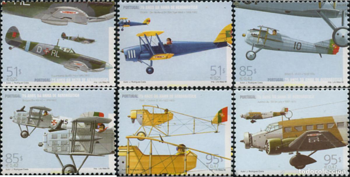 Sellos: 86776 MNH PORTUGAL 1999 75 ANIVERSARIO DEL EJERCITO DEL AIRE