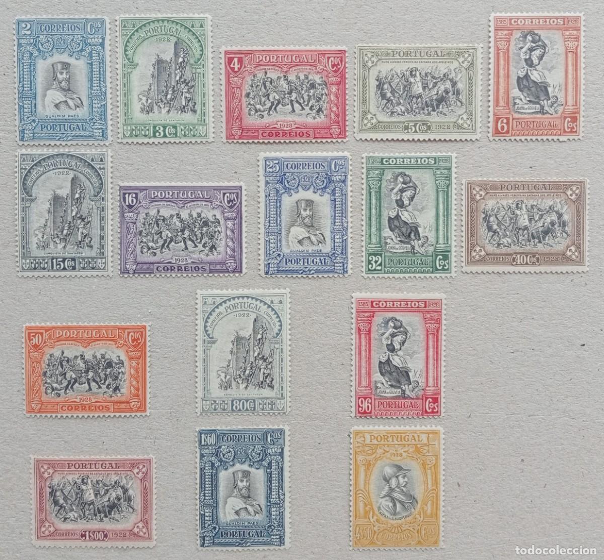 Sellos: 1928. PORTUGAL. 491 / 506. Tricentenario de la independencia de Portugal. Serie completa. Usado.