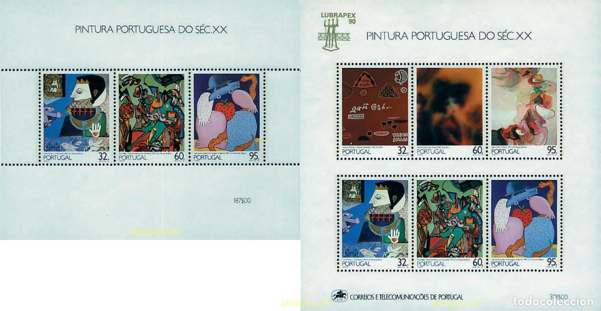Sellos: 88372 MNH PORTUGAL 1990 PINTURAS PORTUGUESAS DEL SIGLO XX
