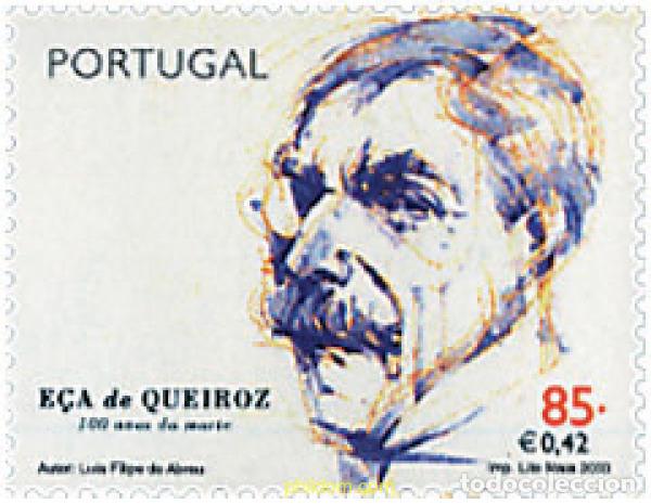 Sellos: 86722 MNH PORTUGAL 2000 100 ANIVERSARIO DE LA MUERTE DE JOSE MARIA E&Ccedil;A DE QUEIROZ