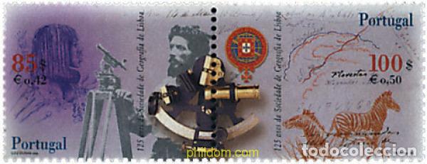 Sellos: 173116 MNH PORTUGAL 2000 125 A&Ntilde;OS DE LA SOCIEDAD GEOGRAFICA DE LISBOA
