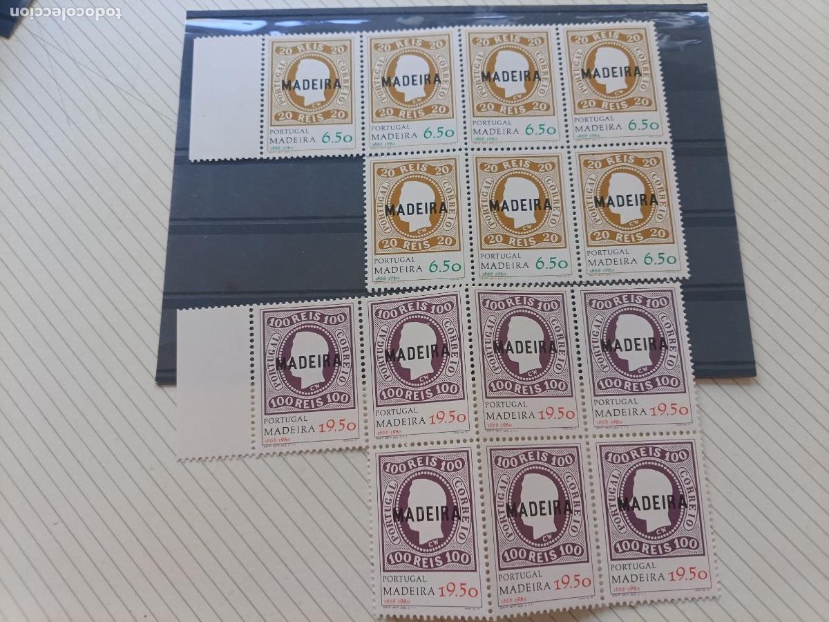Sellos: Portugal, Madeira. Lote de sellos nuevos perfectos en bloques
