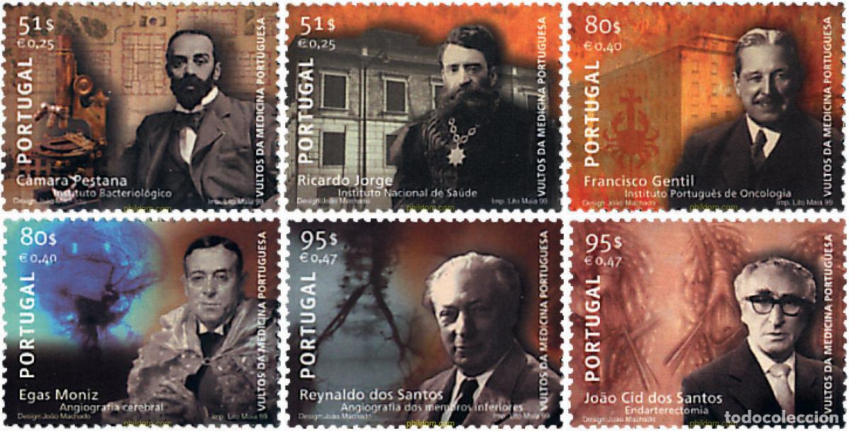 Sellos: 86783 MNH PORTUGAL 1999 PERSONAJES DE LA MEDICINA PORTUGUESA