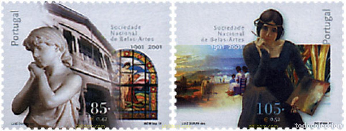 Sellos: 69531 MNH PORTUGAL 2001 CENTENARIO DE LA SOCIEDAD NACIONAL DE BELLAS ARTES